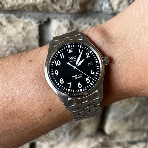 iwc pilot mark xviii bracelet|iwc mark xviii for sale.